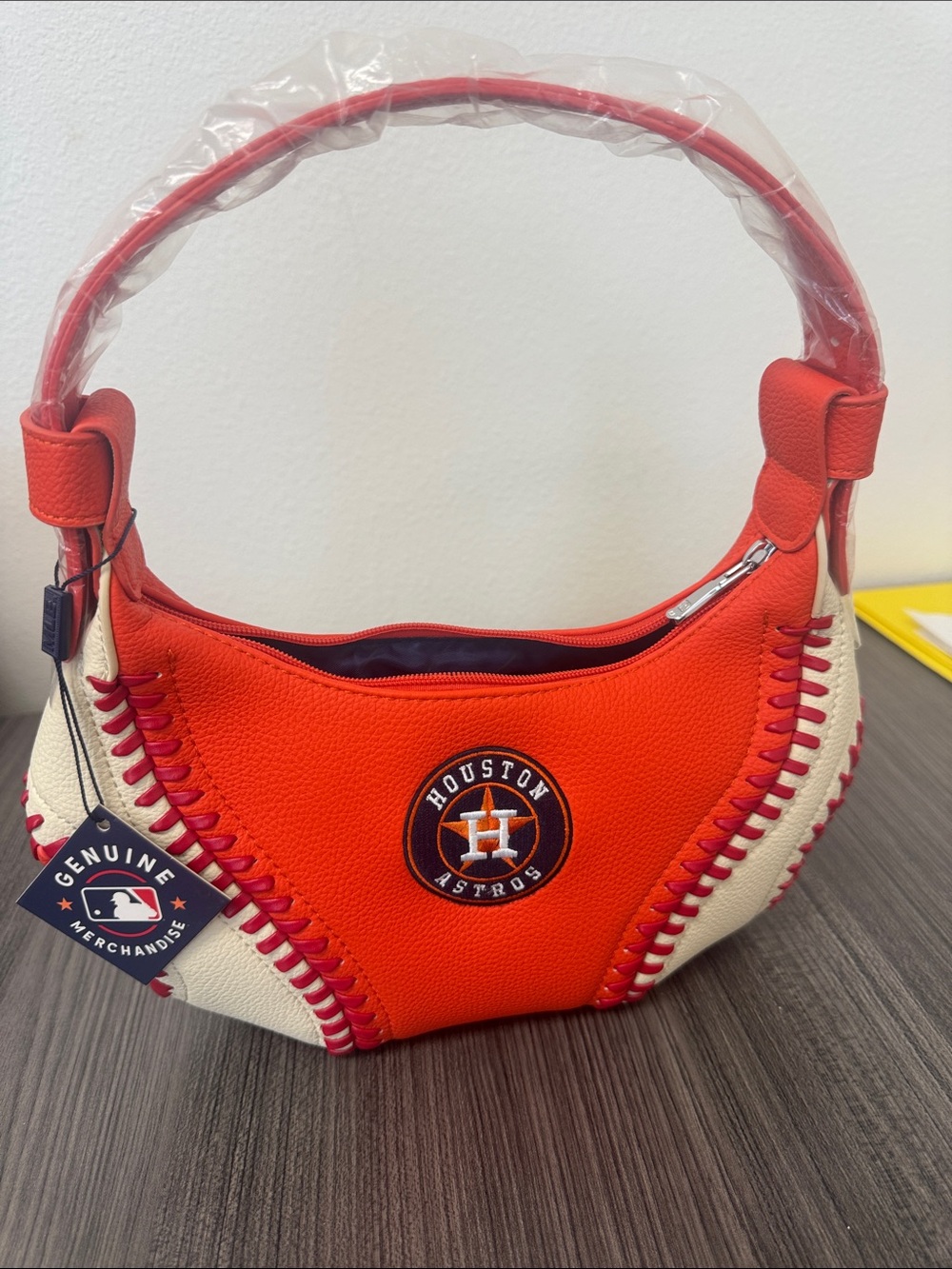 MLB Houston Astros Red and White Shoulder Bag